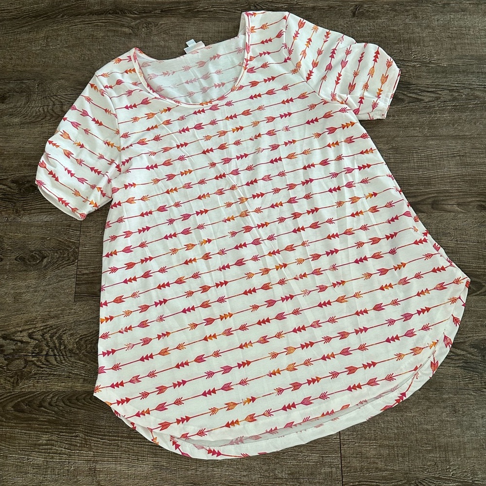 White/Pink/Orange LulaRoe Morgan